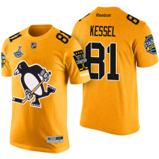 Pittsburgh Penguins #81 Phil Kessel Gold 2017 Stanley Cup Champions Limited T-shirt With Stadium Series