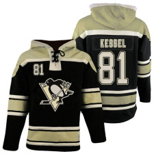 Pittsburgh Penguins #81 Phil Kessel Black Throwback Pullover Hoodie