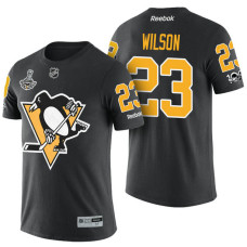 Pittsburgh Penguins #23 Scott Wilson Black 2017 Stanley Cup Champions Limited T-shirt