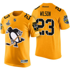 Pittsburgh Penguins #23 Scott Wilson Gold 2017 Stanley Cup Champions Limited T-shirt With Stadium Series