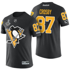 Pittsburgh Penguins #87 Sidney Crosby Black 2017 Stanley Cup Champions Limited T-shirt