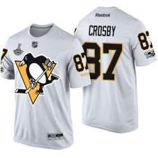 Pittsburgh Penguins #87 Sidney Crosby White 2017 Stanley Cup Champions Limited T-shirt