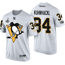 Pittsburgh Penguins #34 Tom Kuhnhackl White 2017 Stanley Cup Champions Limited T-shirt