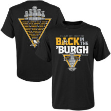 Youth Pittsburgh Penguins Black 2017 Stanley Cup Champions Celebration T-Shirt