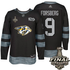 Nashville Predators #9 Filip Forsberg Black 2017 Stanley Cup Final 100th Classic Limited Fashion Jersey