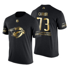 Nashville Predators Alexandre Carrier Gold Limited with Message T-Shirt Black