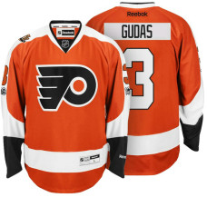 Flyers #3 Radko Gudas Orange 100th Patch Premier Jersey