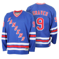 New York Rangers Adam Graves #9 Blue Home Throwback Premier Jersey