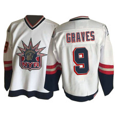 New York Rangers Adam Graves #9 White CCM Statue of Liberty Stitched Jersey