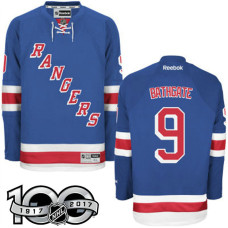 New York Rangers #9 Andy Bathgate Blue 100 Greatest Player Jersey