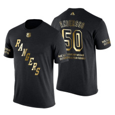 New York Rangers Lias Andersson Gold Limited with Message T-Shirt Black