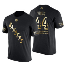 New York Rangers Neal Pionk Gold Limited with Message T-Shirt Black