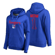 New York Rangers 2018 Fanatics Mother's Day Number 1 Mom Pullover Hoodie Royal