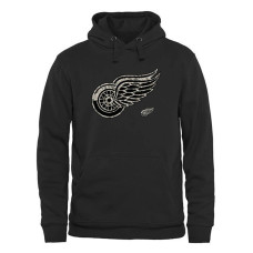 Detroit Red Wings Black Rink Warrior Fleece Pullover Hoodie