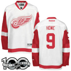 Detroit Red Wings #9 Gordie Howe White 100 Greatest Player Jersey