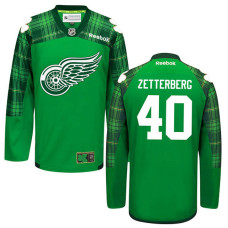 Detroit Red Wings Henrik Zetterberg #40 Green St. Patrick's Day Jersey