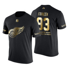 Detroit Red Wings Johan Franzen Gold Limited with Message T-Shirt Black