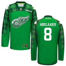 Detroit Red Wings Justin Abdelkader #8 Green St. Patrick's Day Jersey