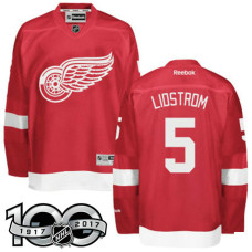 Detroit Red Wings #5 Nicklas Lidstrom Red 100 Greatest Player Jersey