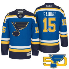 St. Louis Blues Robby Fabbri #15 Blue 50th Anniversary Jersey