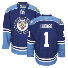 Florida Panthers Roberto Luongo #1 Navy Blue Alternate Jersey With 2023 Stanley Cup Patch