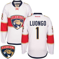 Florida Panthers Roberto Luongo #1 White Premier Player Jersey With 2023 Stanley Cup Patch