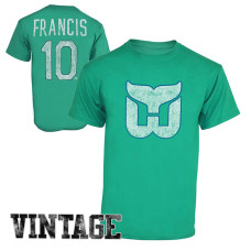 Carolina Hurricanes Ron Francis #10 Kelly Green Alumni Player Vintage Heathered T-Shirt