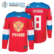 Ice Hockey Alexander Ovechkin #8 Red 2016 World Cup Premier Player Jersey