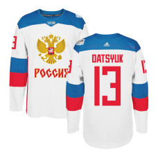 Russia Team 2016 World Cup of Hockey #13 Pavel Datsyuk White Premier Jersey