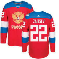 Russia Team 2016 World Cup of Hockey #22 Nikita Zaitsev Red Premier Jersey