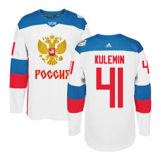 Russia Team 2016 World Cup of Hockey #41 Nikolay Kulemin White Premier Jersey