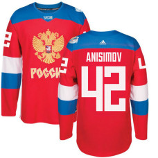 Russia Team 2016 World Cup of Hockey #42 Artem Anisimov Red Premier Jersey