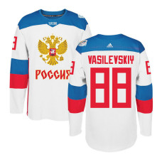 Russia Team 2016 World Cup of Hockey #88 Andrei Vasilevskiy White Premier Jersey