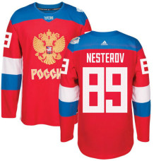 Russia Team 2016 World Cup of Hockey #89 Nikita Nesterov Red Premier Jersey