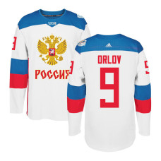 Russia Team 2016 World Cup of Hockey #9 Dmitry Orlov White Premier Jersey