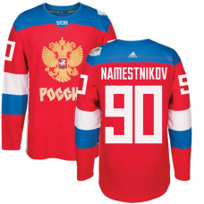 Russia Team 2016 World Cup of Hockey #90 Vladislav Namestnikov Red Premier Jersey