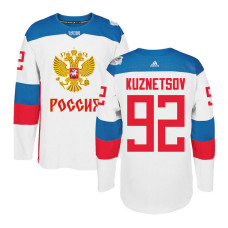 Russia Team 2016 World Cup of Hockey #92 Evgeny Kuznetsov White Premier Jersey