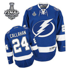 Tampa Bay Lightning Ryan Callahan #24 Royal Blue 2022 Stanley Cup Finals patch Home Jersey