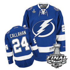 Tampa Bay Lightning Ryan Callahan #24 Blue 2016 Stanley Cup Home Finals Jersey