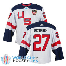 USA Team Ryan McDonagh #27 White 2016 World Cup Jersey