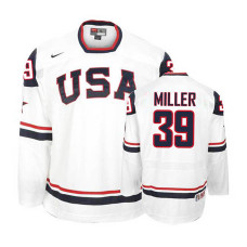 USA Team Ryan Miller #39 White Premier Olympic Jersey