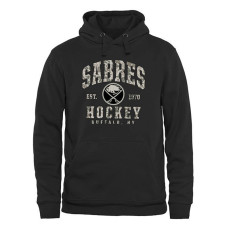 Buffalo Sabres Black Camo Stack Fleece Pullover Hoodie