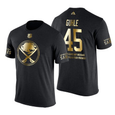 Buffalo Sabres Brendan Guhle Gold Limited with Message T-Shirt Black