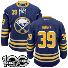 Buffalo Sabres #39 Dominik Hasek Navy Blue 100 Greatest Player Jersey