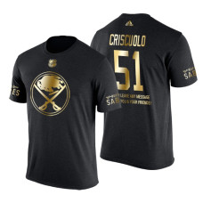 Buffalo Sabres Kyle Criscuolo Gold Limited with Message T-Shirt Black