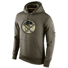 Buffalo Sabres Olive Salute To Service Pullover Hoodie