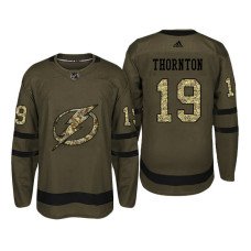 San Jose Sharks #19 Joe Thornton Camo Salute To Service Jersey