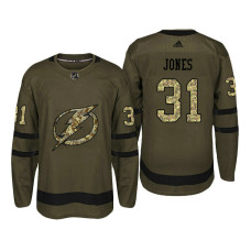 San Jose Sharks #31 Martin Jones Camo Salute To Service Jersey