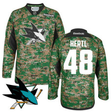 San Jose Sharks Tomas Hertl #48 Digital Camo Veteran's Day Practice Jersey