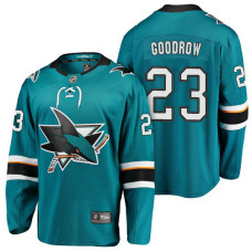 San Jose Sharks #23 Breakaway Player Barclay Goodrow Jersey Teal